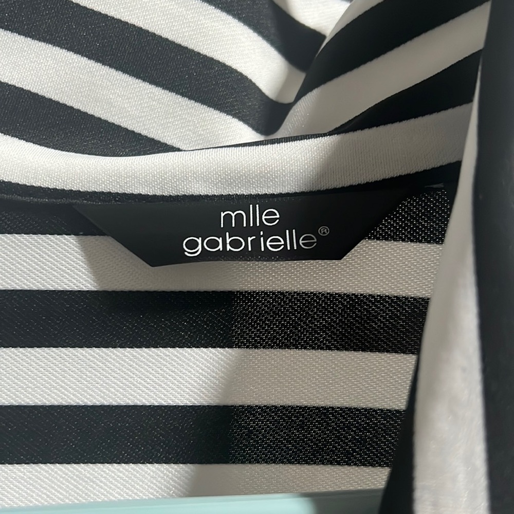 Mlle Gabrielle striped black and white dress